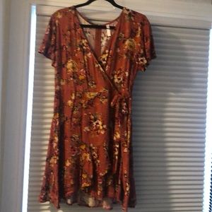 Floral wrap dress